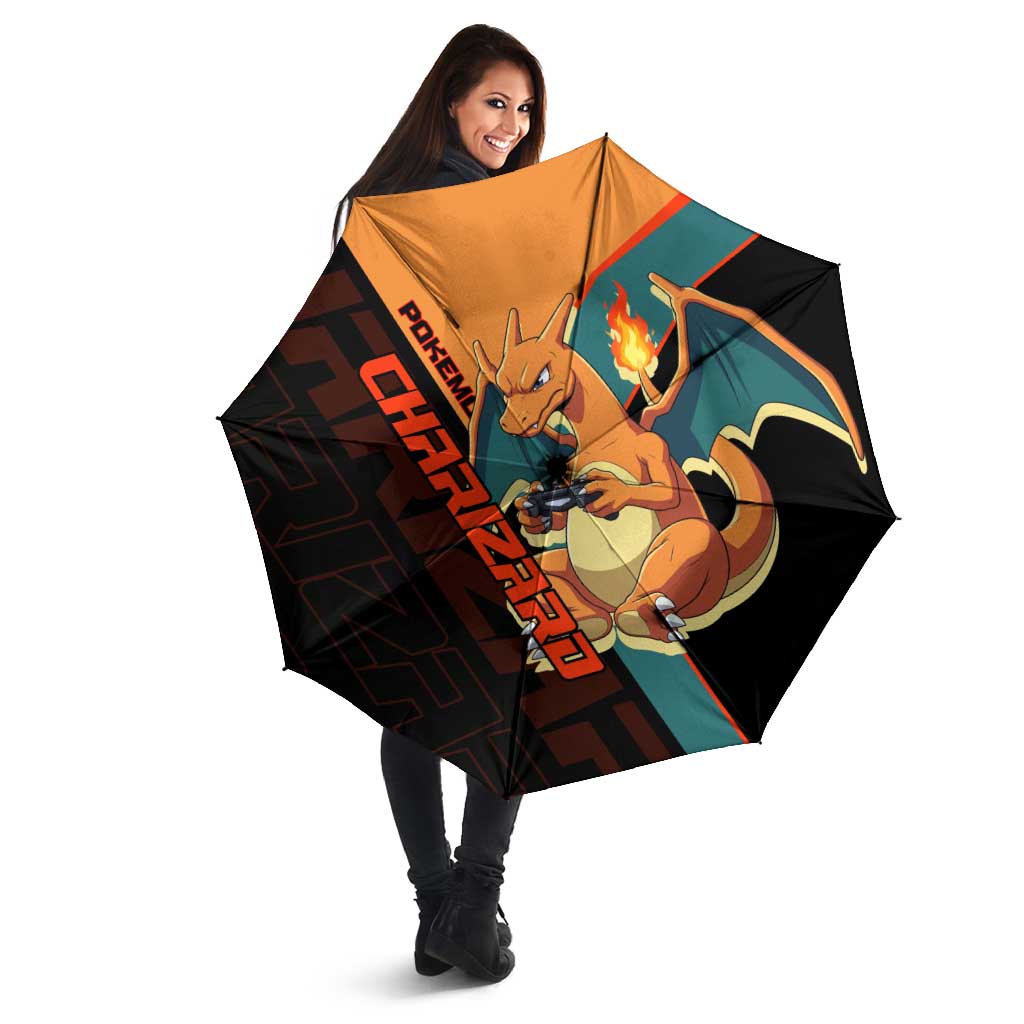 Charizard Poké Umbrella Retro Anime Gaming Style
