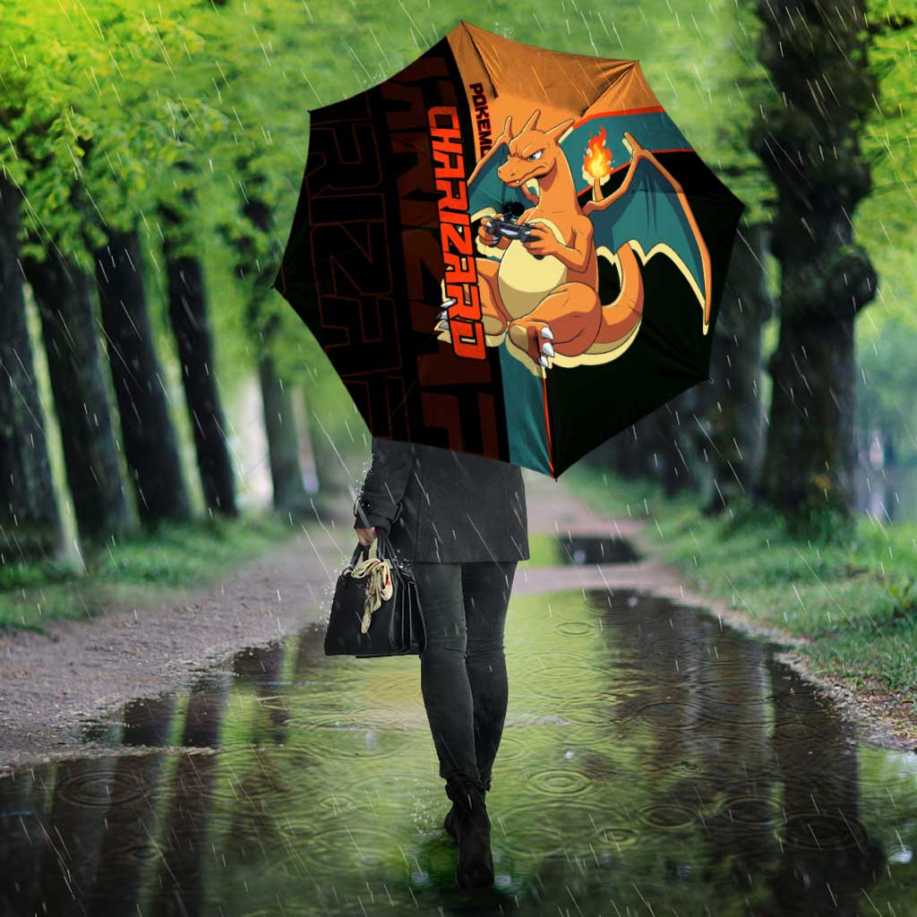 Charizard Poké Umbrella Retro Anime Gaming Style