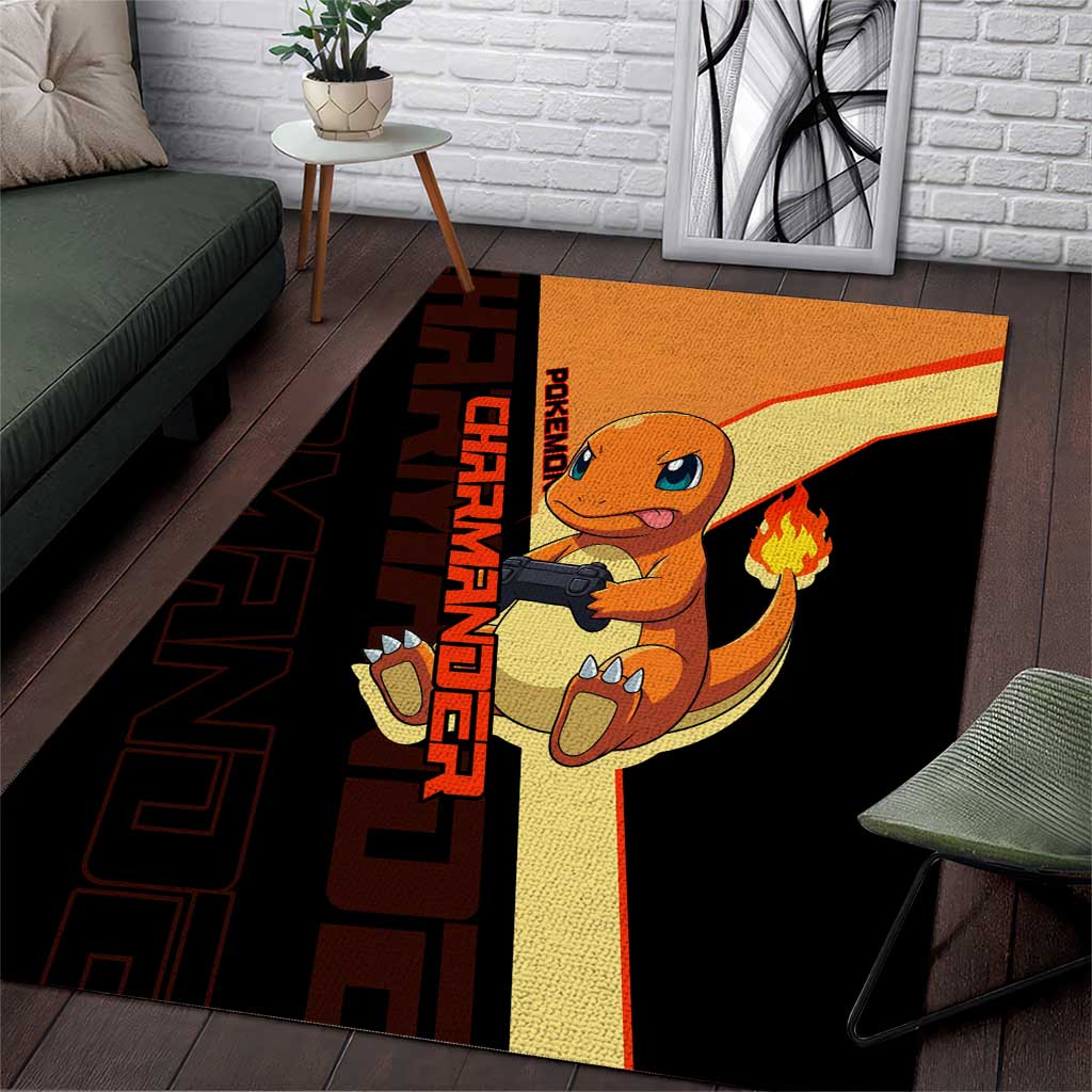 Charmander Poké Area Rug Playful Retro Anime Style