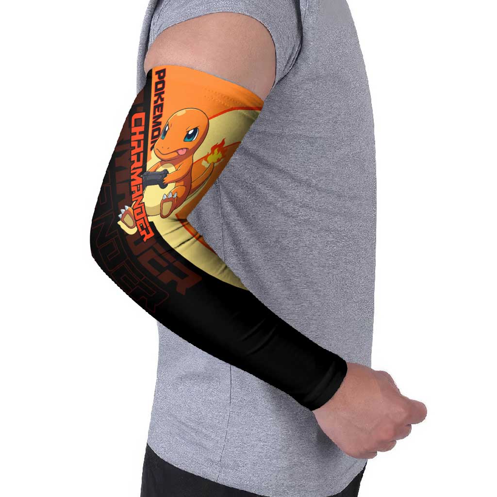 Charmander Poké Arm Sleeves Playful Retro Anime Style