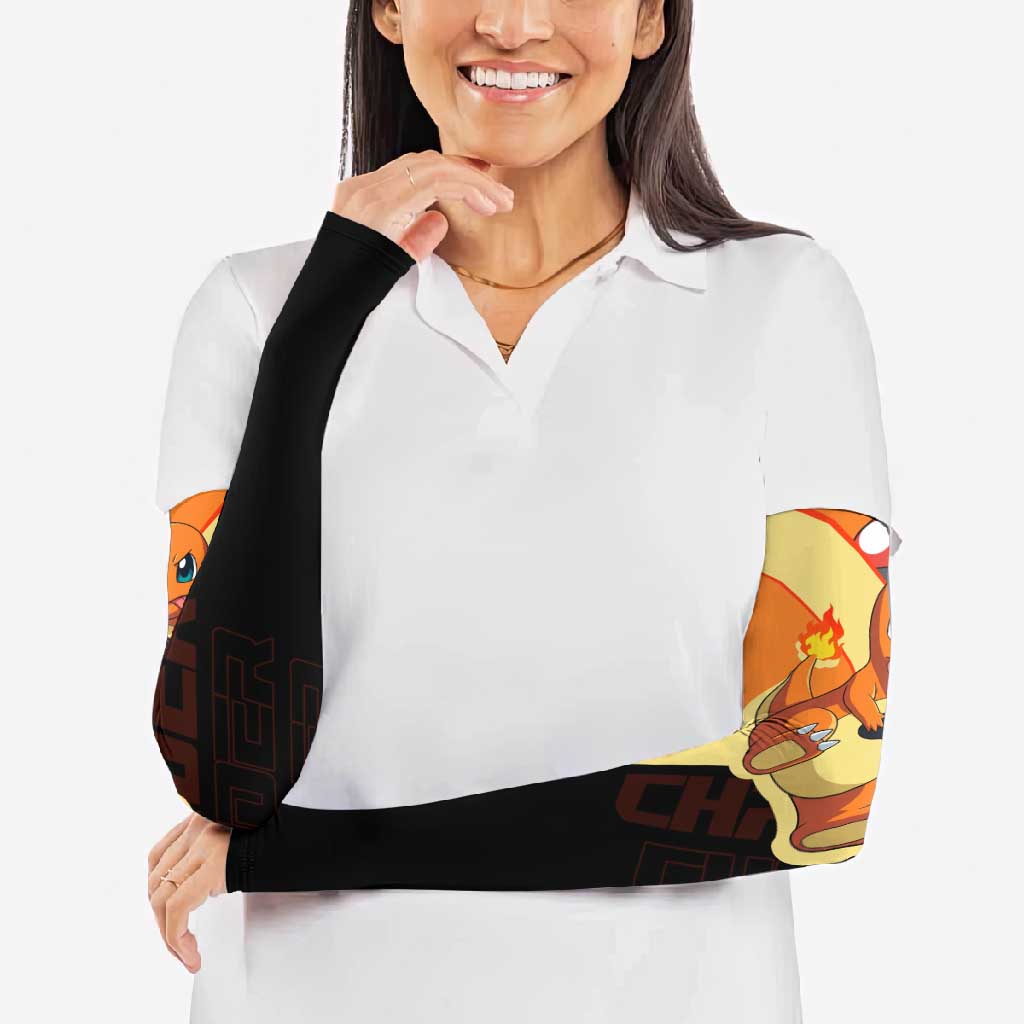 Charmander Poké Arm Sleeves Playful Retro Anime Style