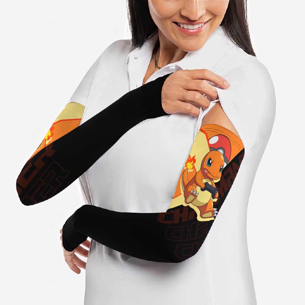 Charmander Poké Arm Sleeves Playful Retro Anime Style