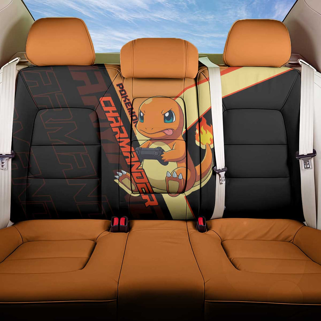 Charmander Poké Back Car Seat Cover Playful Retro Anime Style