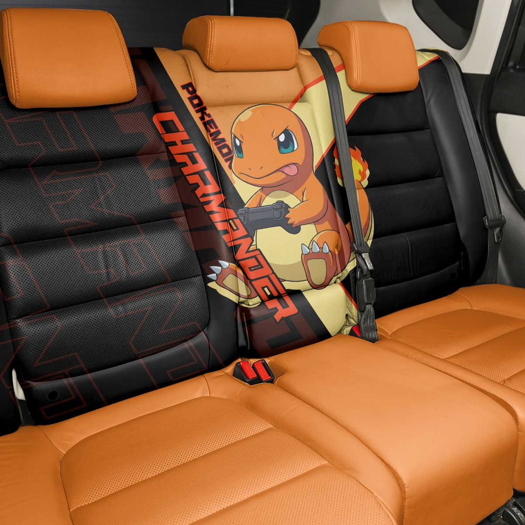 Charmander Poké Back Car Seat Cover Playful Retro Anime Style