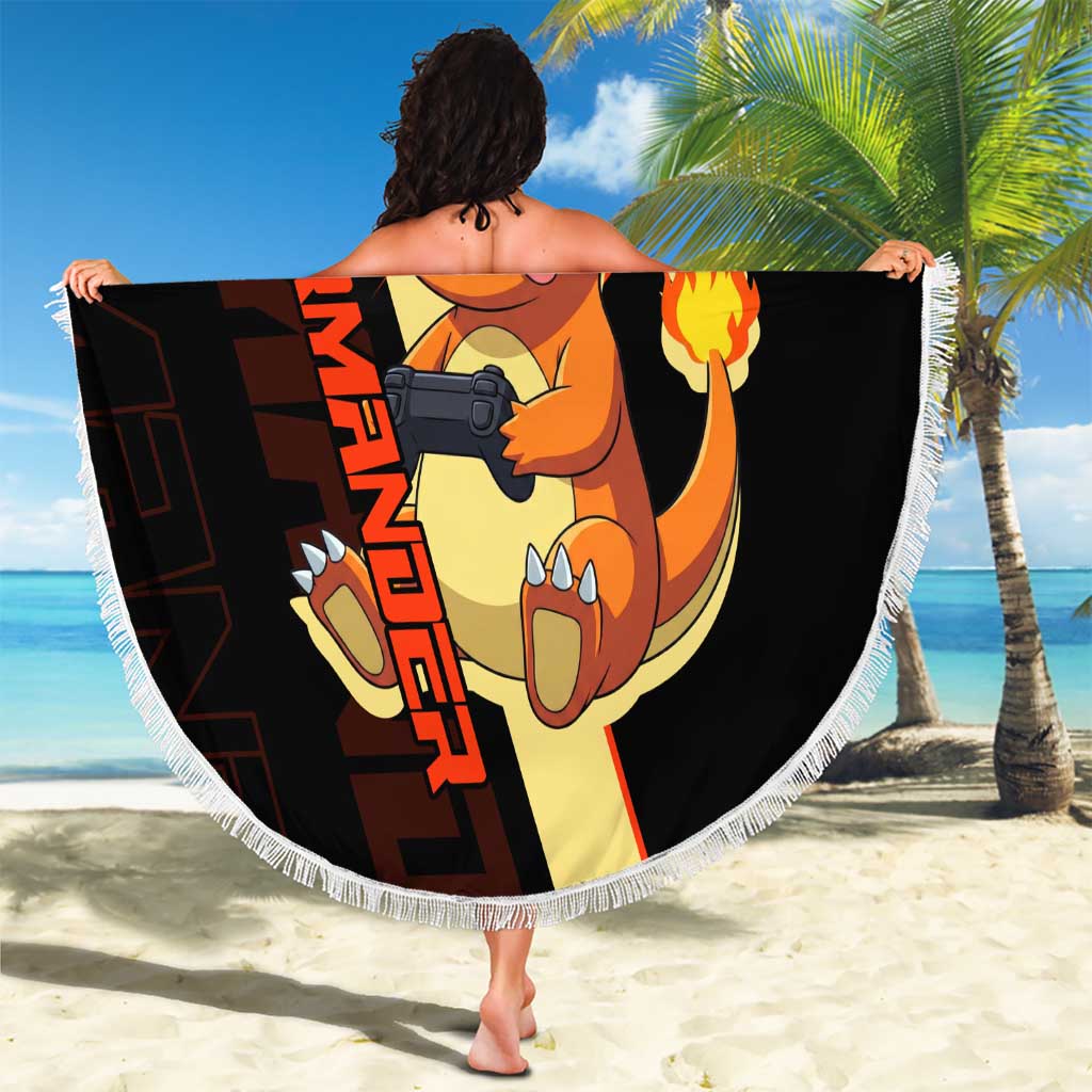 Charmander Poké Beach Blanket Playful Retro Anime Style
