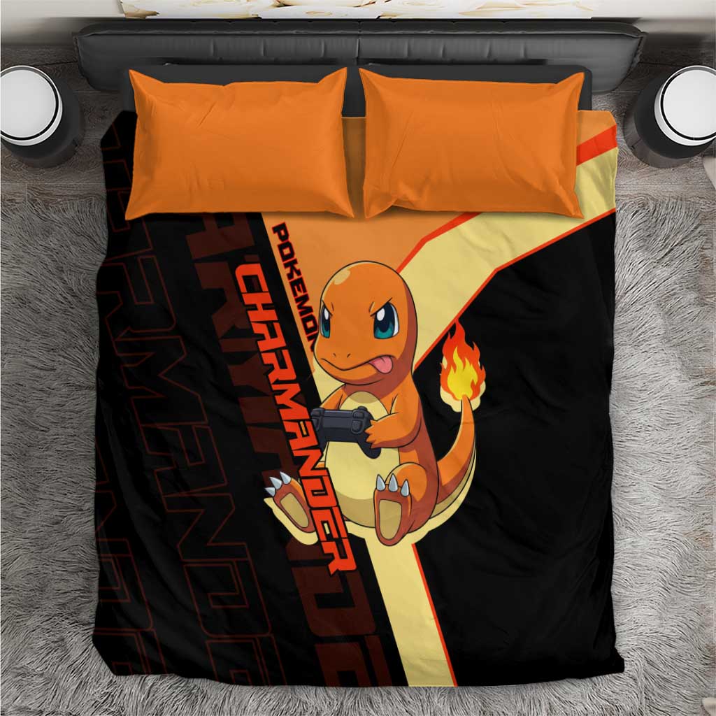 Charmander Poké Bedding Set Playful Retro Anime Style