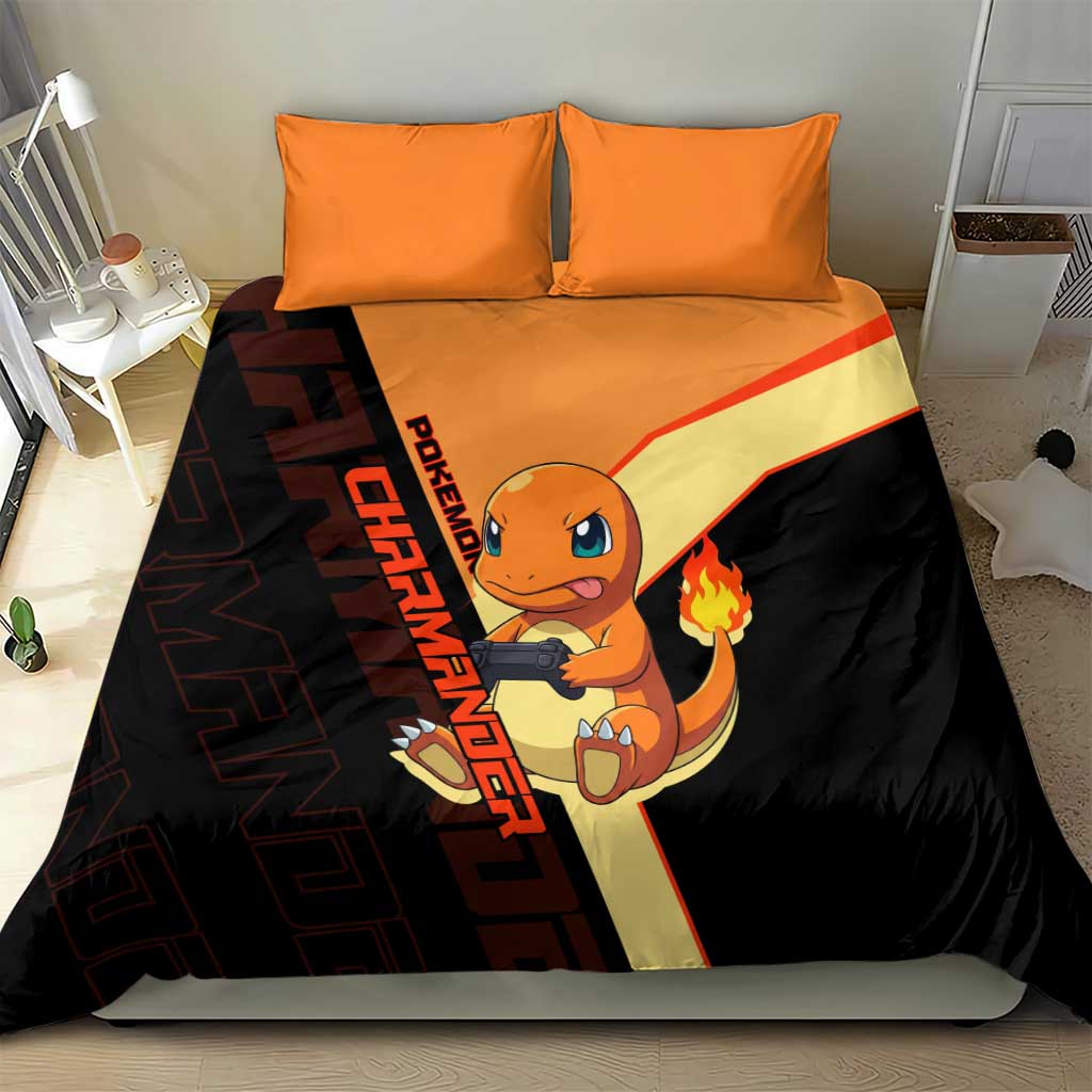 Charmander Poké Bedding Set Playful Retro Anime Style