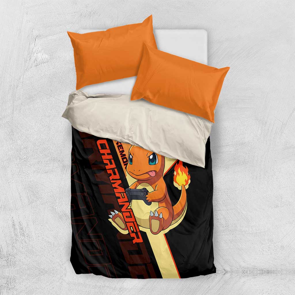 Charmander Poké Bedding Set Playful Retro Anime Style