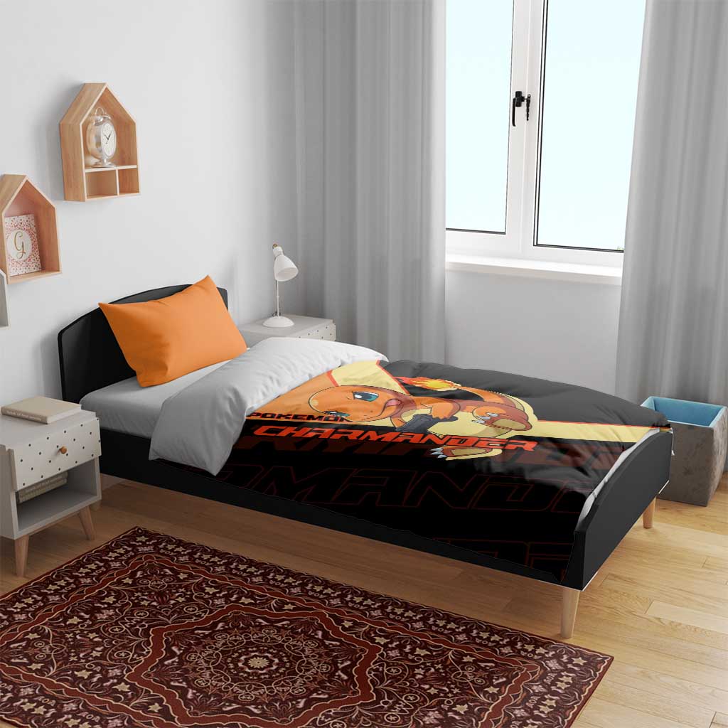 Charmander Poké Bedding Set Playful Retro Anime Style