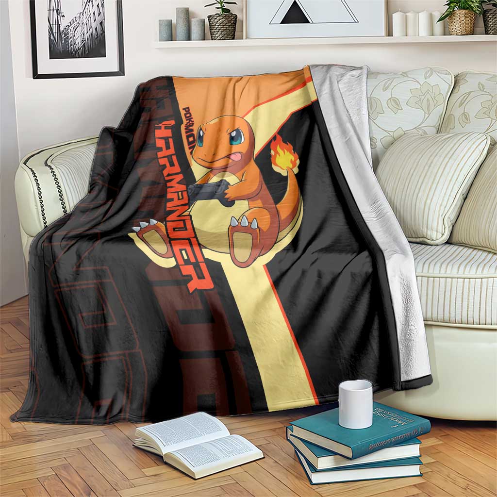 Charmander Poké Blanket Playful Retro Anime Style