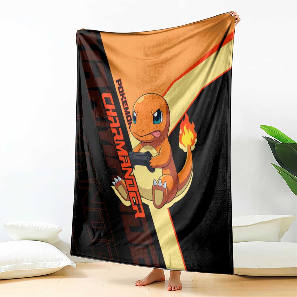 Charmander Poké Blanket Playful Retro Anime Style