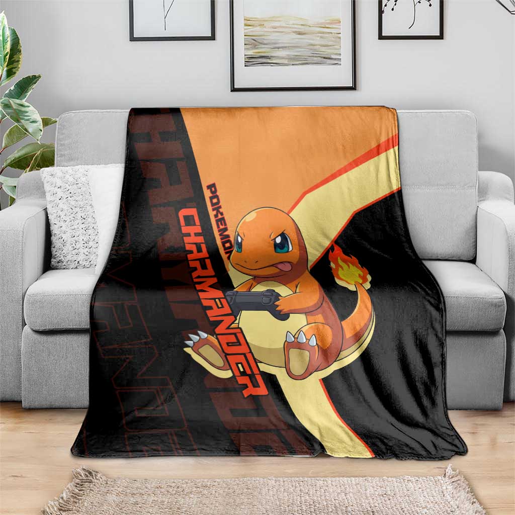 Charmander Poké Blanket Playful Retro Anime Style
