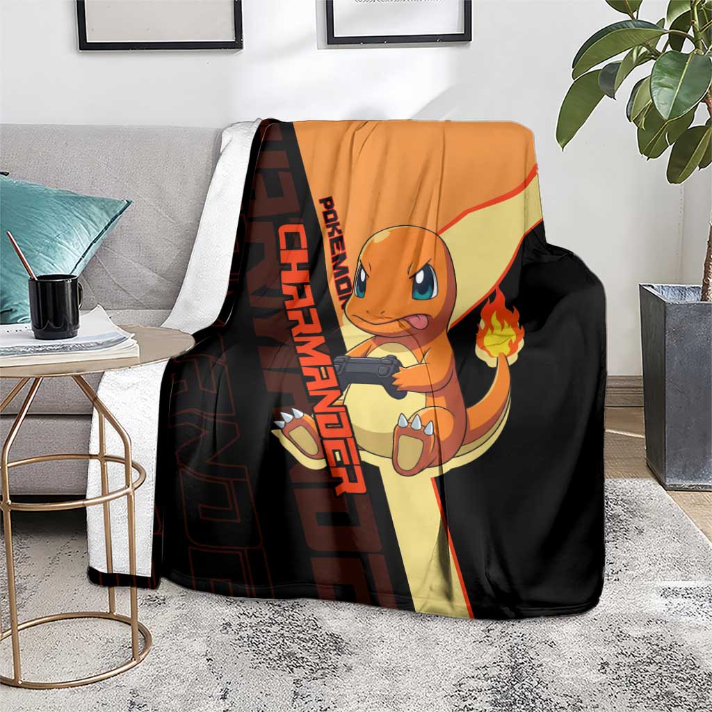 Charmander Poké Blanket Playful Retro Anime Style
