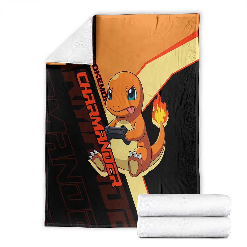 Charmander Poké Blanket Playful Retro Anime Style