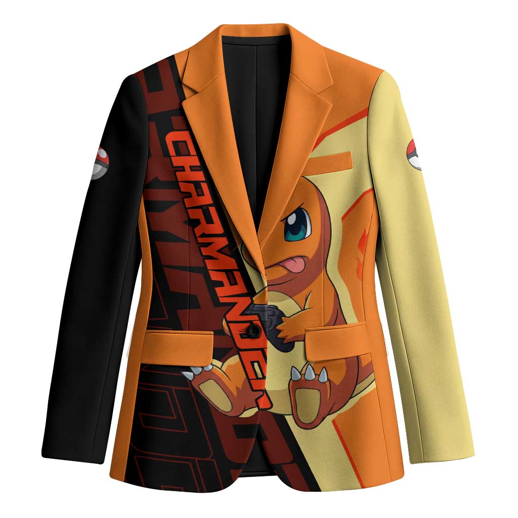Charmander Poké Blazer Playful Retro Anime Style