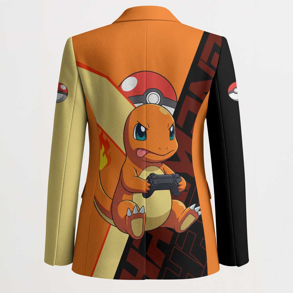 Charmander Poké Blazer Playful Retro Anime Style