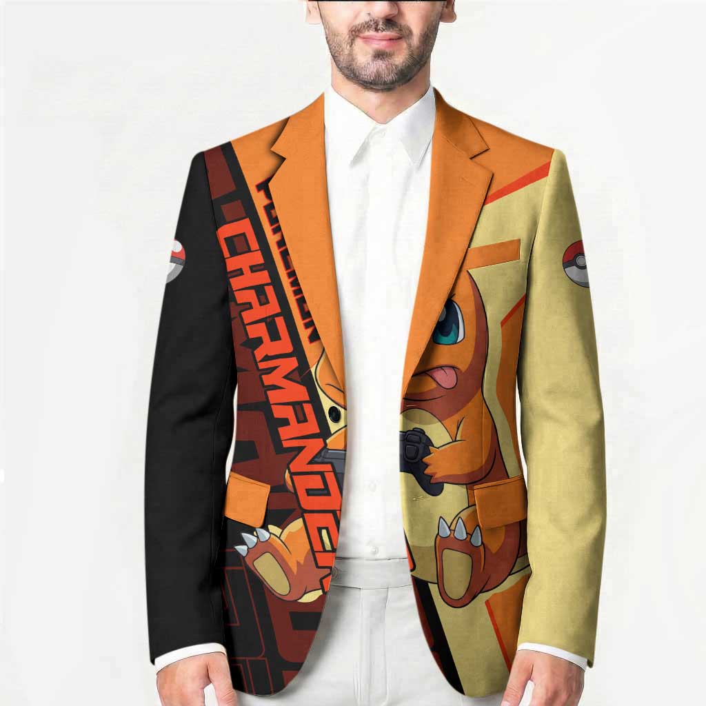 Charmander Poké Blazer Playful Retro Anime Style