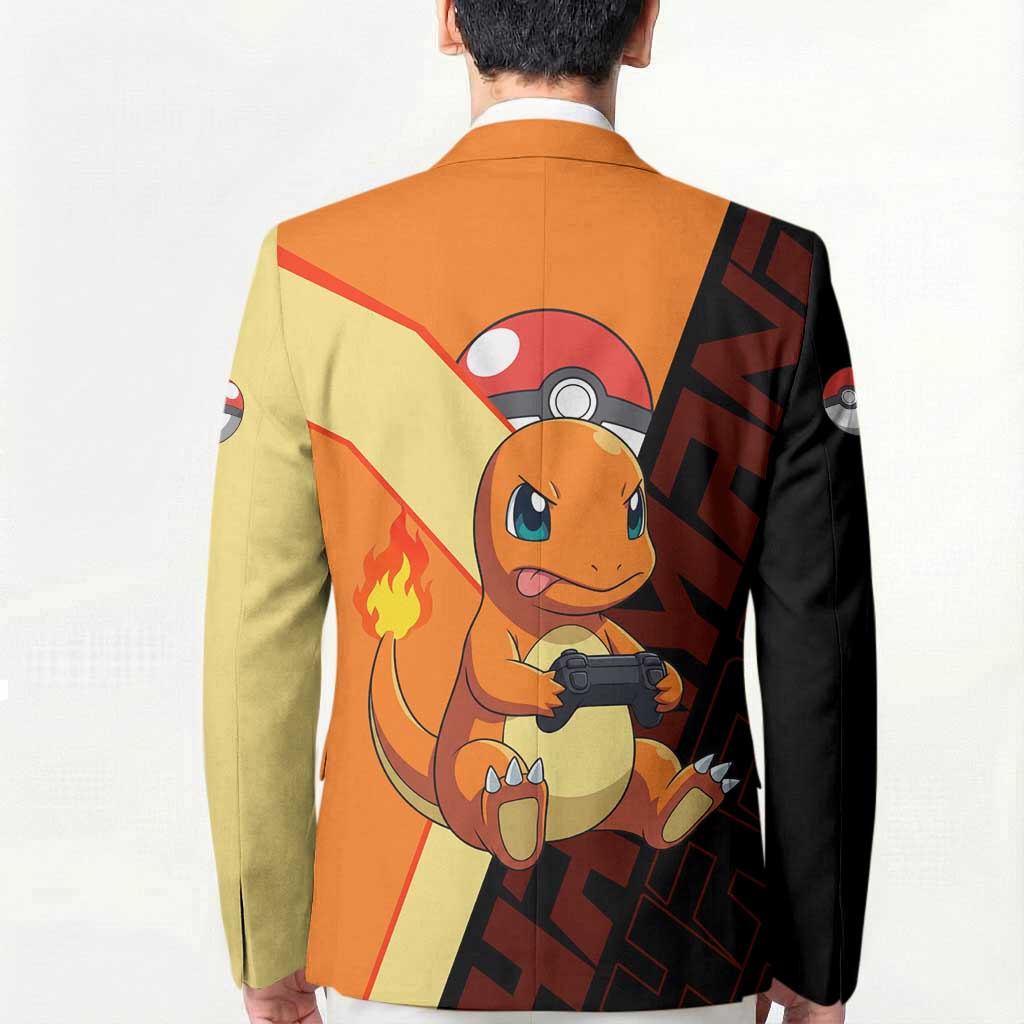 Charmander Poké Blazer Playful Retro Anime Style