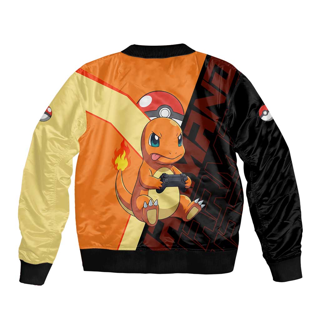 Charmander Poké Bomber Jacket Playful Retro Anime Style