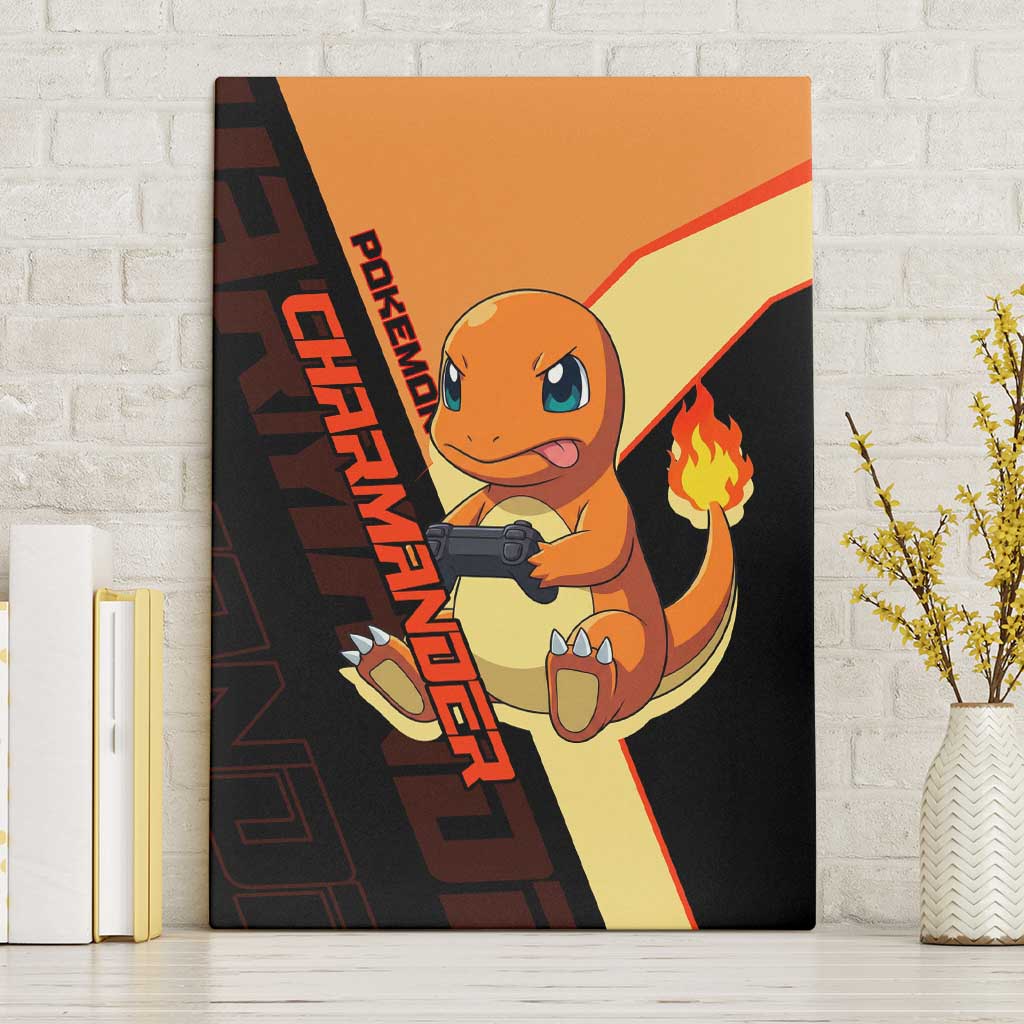 Charmander Poké Canvas Wall Art Playful Retro Anime Style