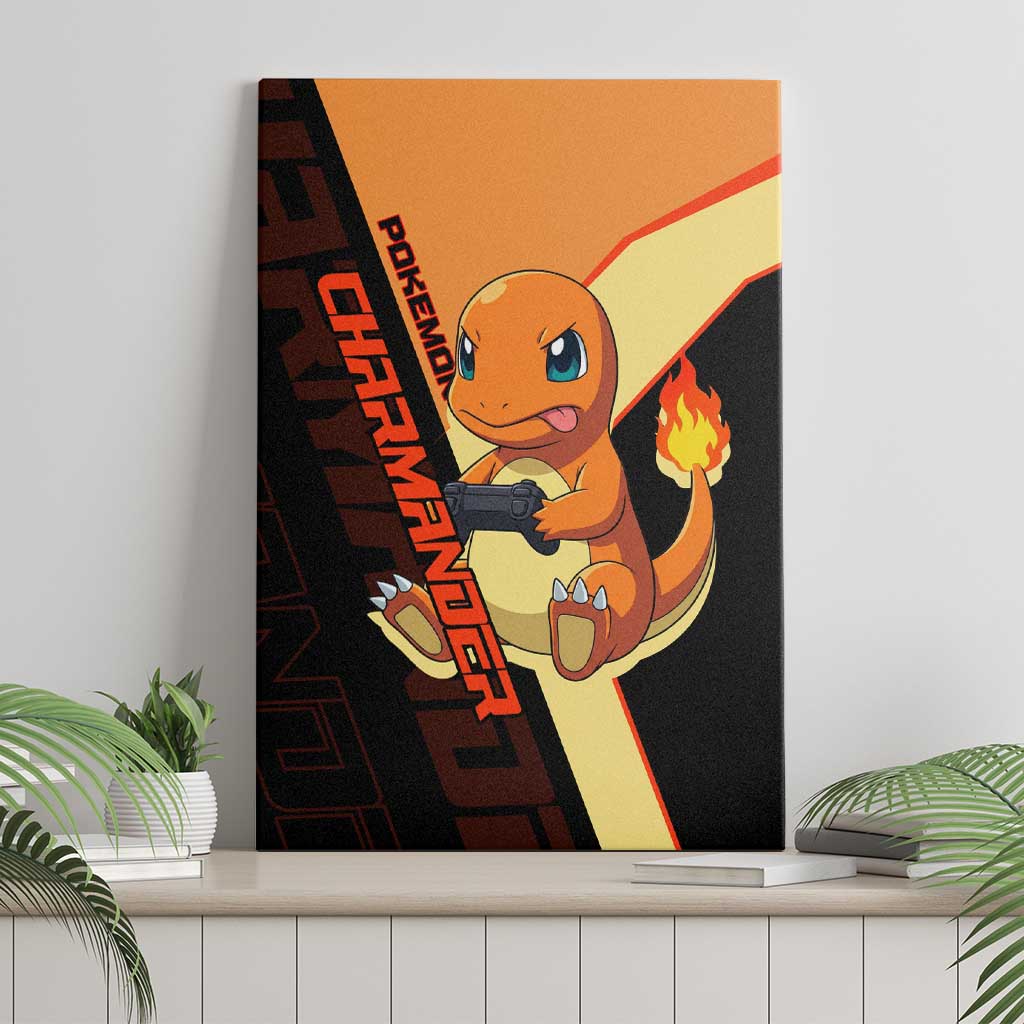 Charmander Poké Canvas Wall Art Playful Retro Anime Style