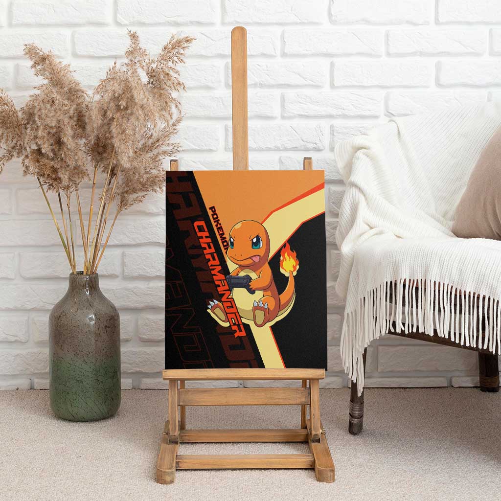Charmander Poké Canvas Wall Art Playful Retro Anime Style