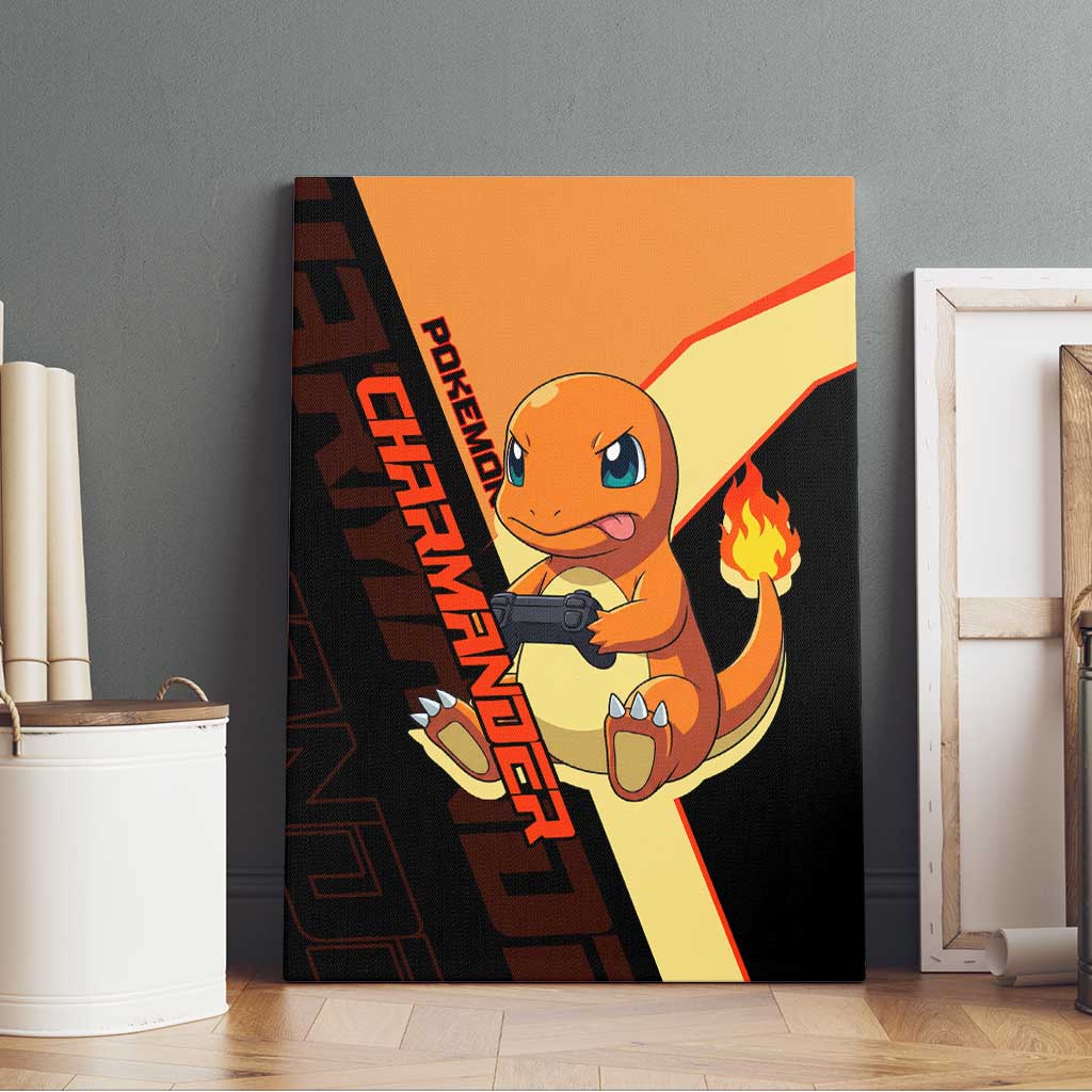 Charmander Poké Canvas Wall Art Playful Retro Anime Style