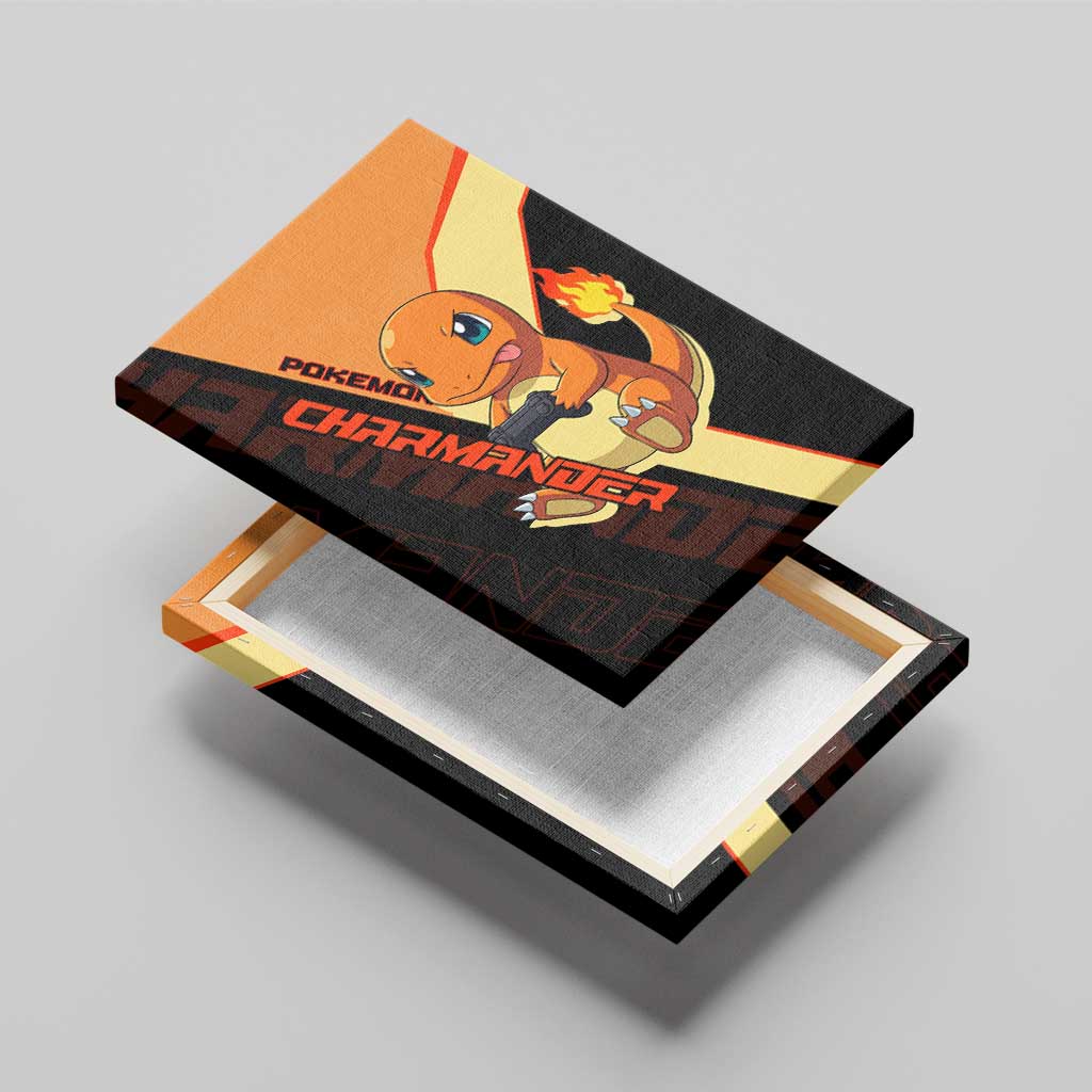 Charmander Poké Canvas Wall Art Playful Retro Anime Style