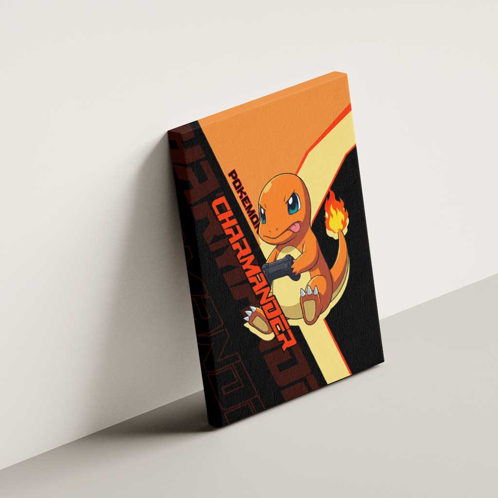 Charmander Poké Canvas Wall Art Playful Retro Anime Style