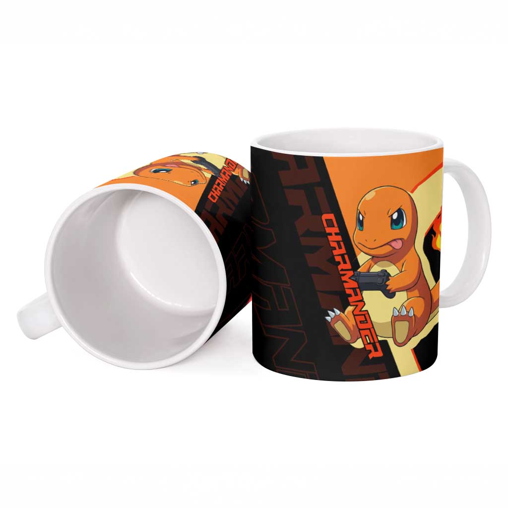 Charmander Poké Ceramic Mug Playful Retro Anime Style