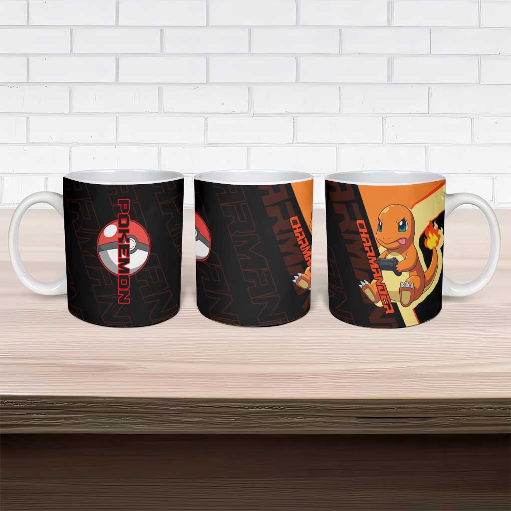 Charmander Poké Ceramic Mug Playful Retro Anime Style