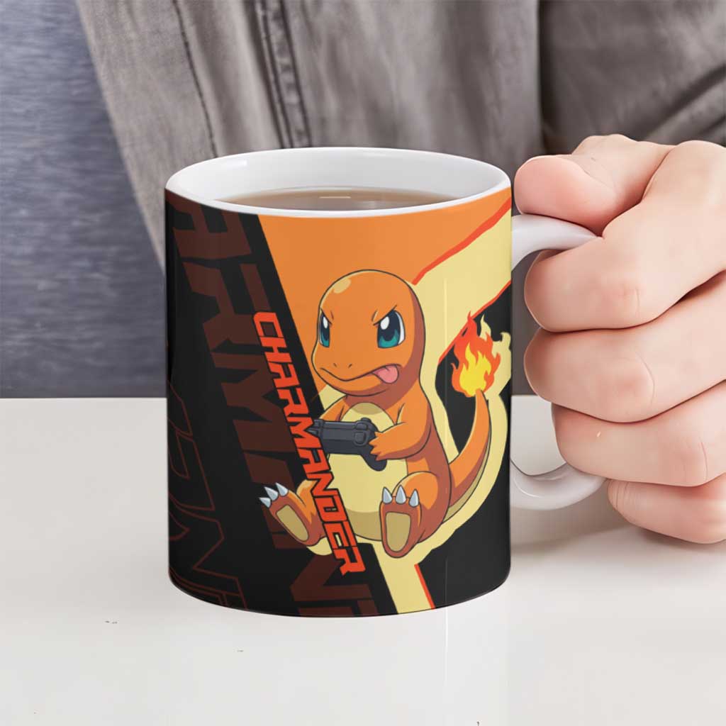 Charmander Poké Ceramic Mug Playful Retro Anime Style