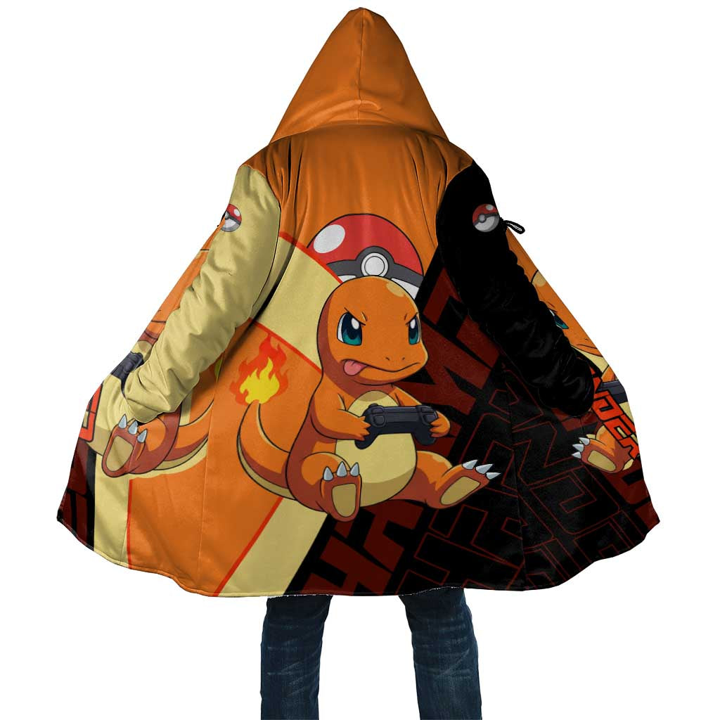 Charmander Poké Cloak Playful Retro Anime Style