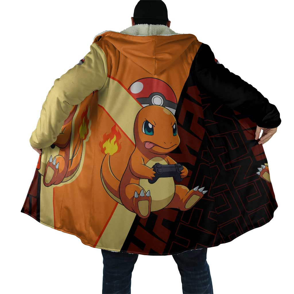 Charmander Poké Cloak Playful Retro Anime Style