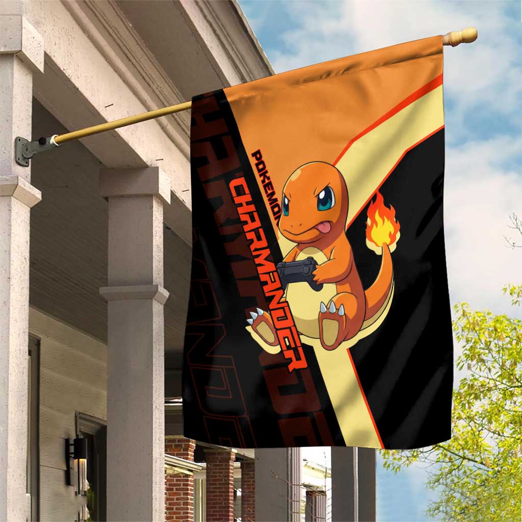 Charmander Poké Garden Flag Playful Retro Anime Style