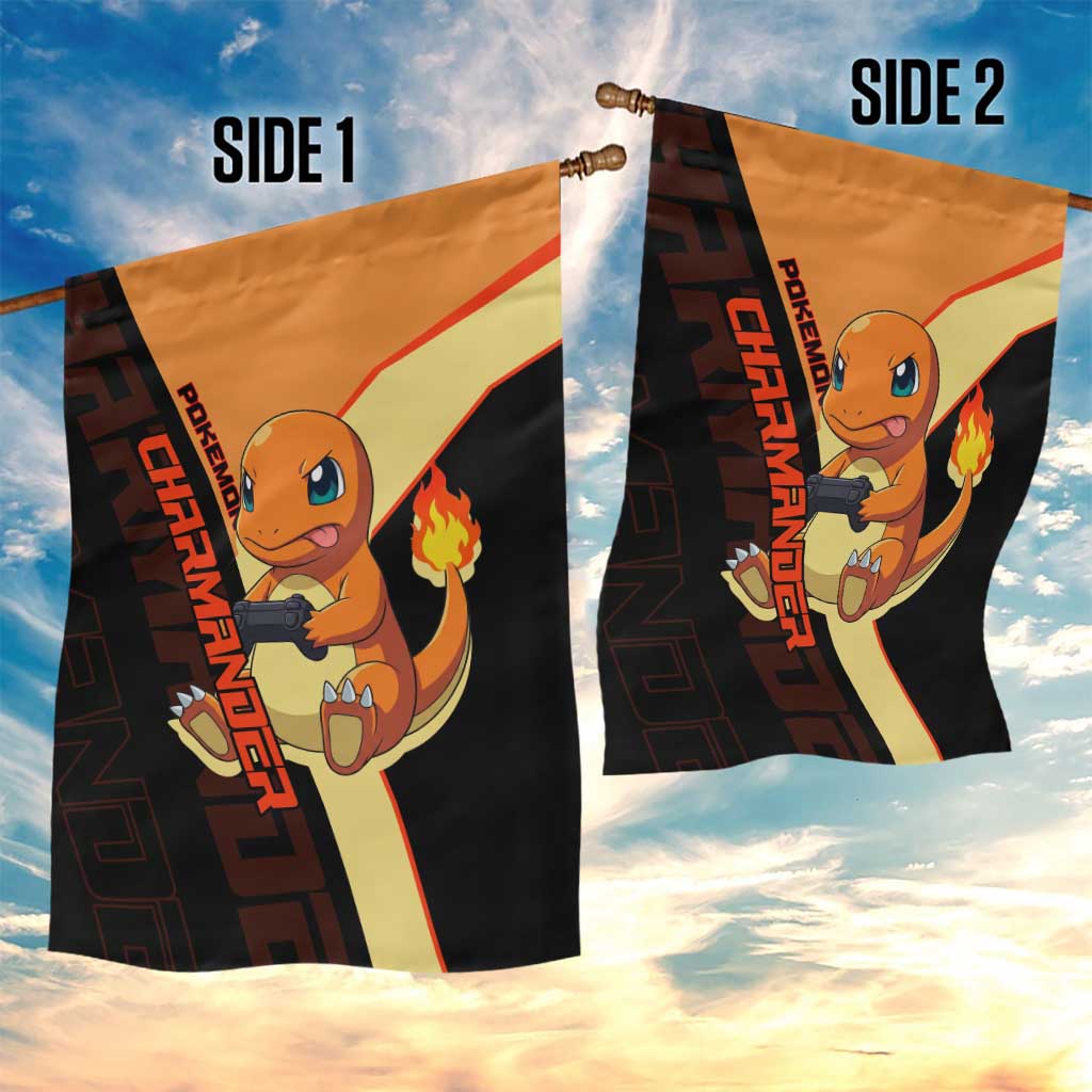 Charmander Poké Garden Flag Playful Retro Anime Style
