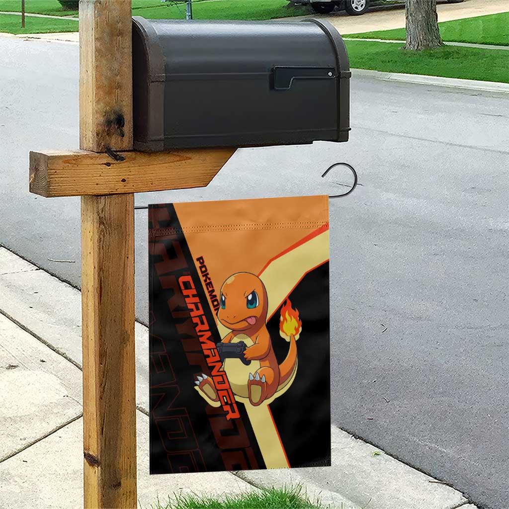 Charmander Poké Garden Flag Playful Retro Anime Style