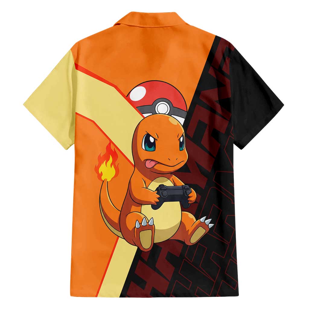 Charmander Poké Hawaiian Shirt Playful Retro Anime Style