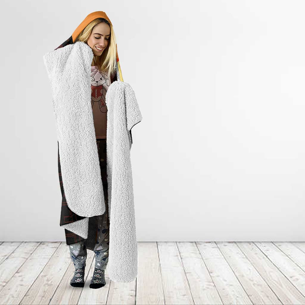 Charmander Poké Hooded Blanket Playful Retro Anime Style