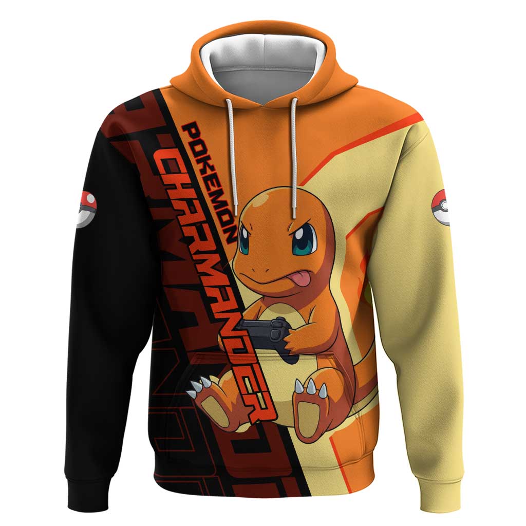 Charmander Poké Hoodie Playful Retro Anime Style