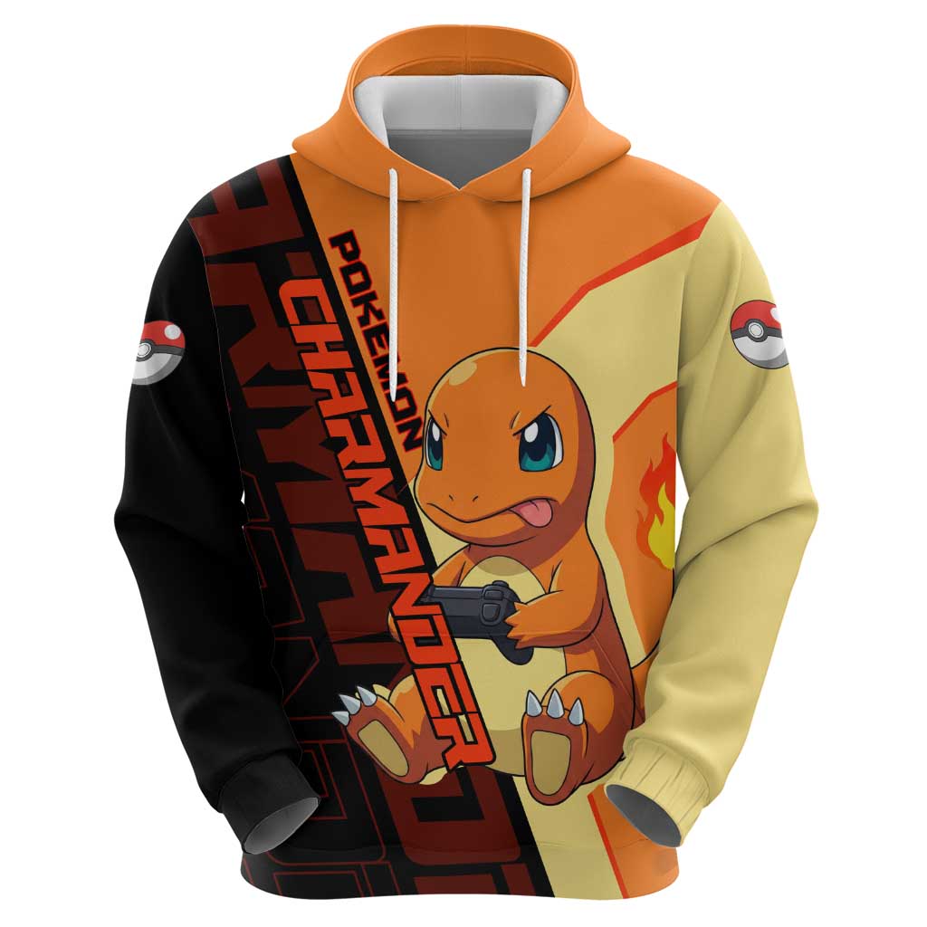 Charmander Poké Hoodie Playful Retro Anime Style