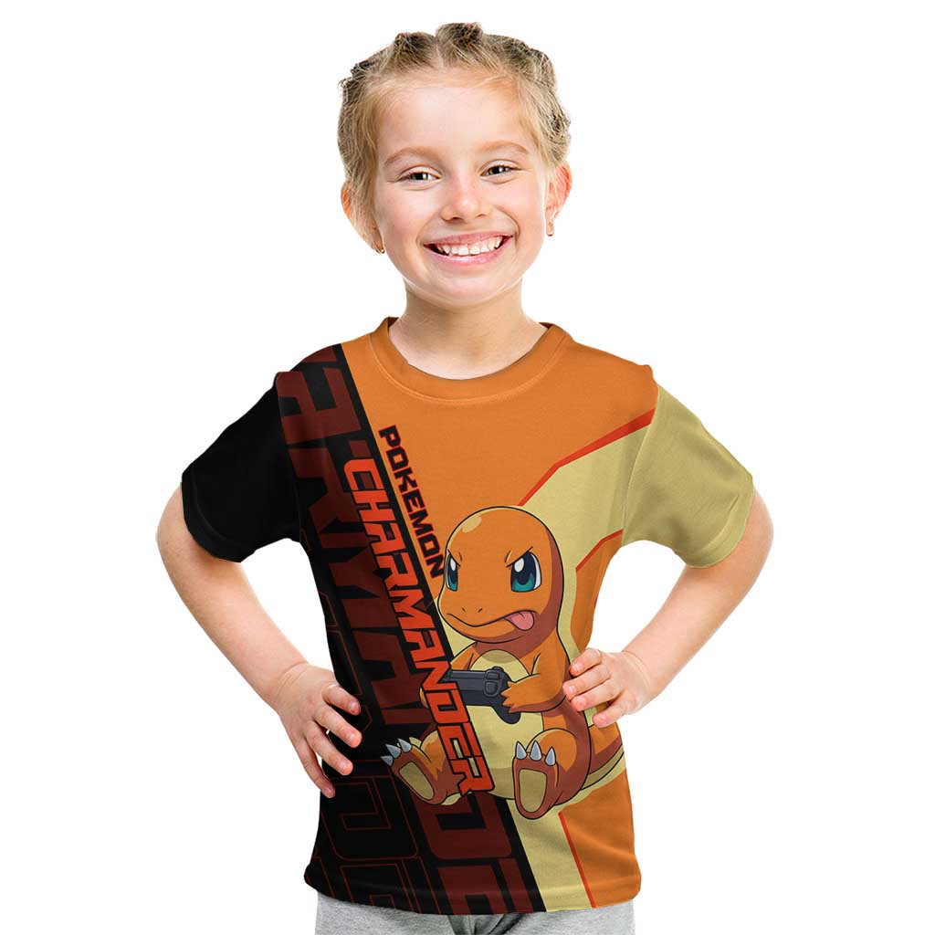 Charmander Poké Kid T Shirt Playful Retro Anime Style