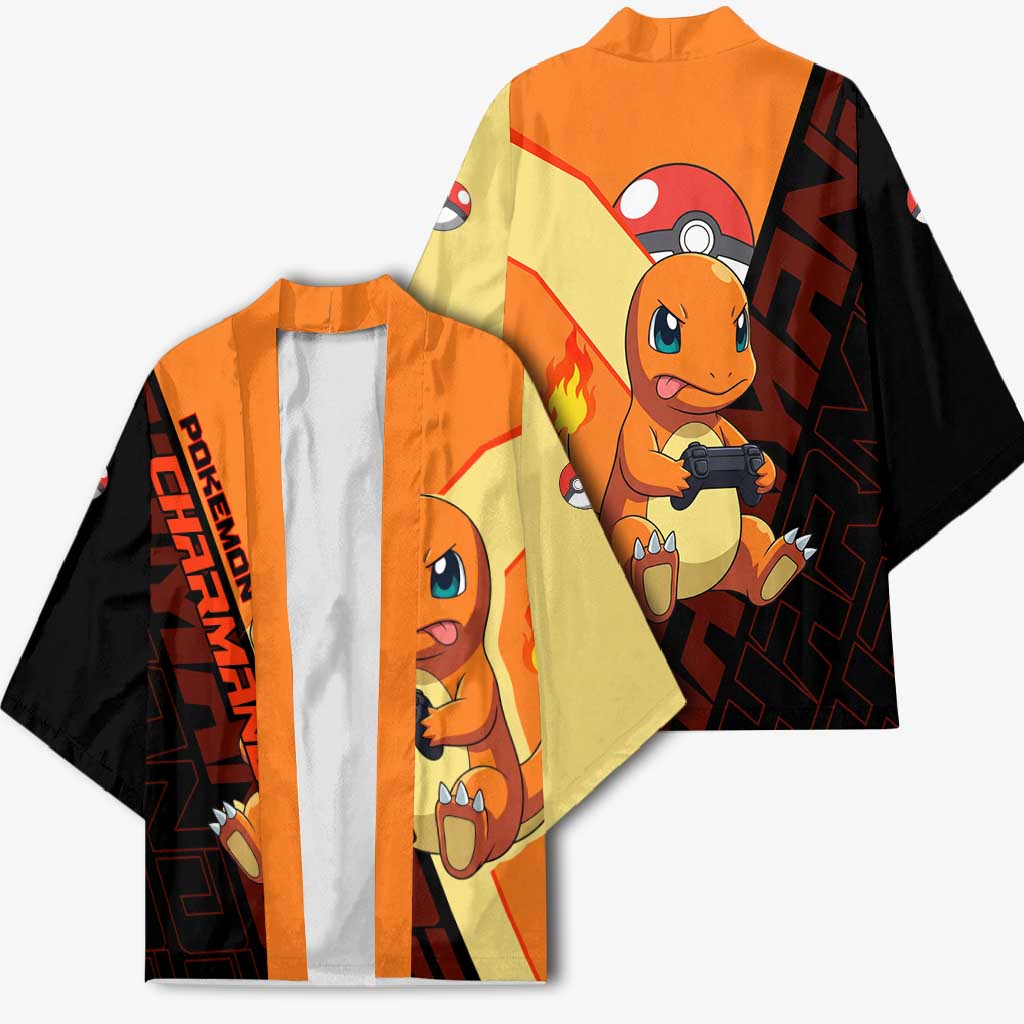 Charmander Poké Kimono Playful Retro Anime Style