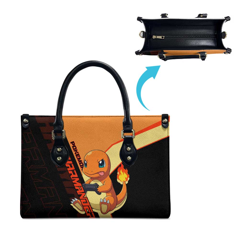 Charmander Poké Leather Bag Playful Retro Anime Style