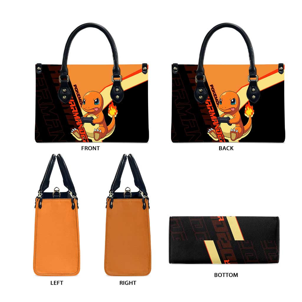 Charmander Poké Leather Bag Playful Retro Anime Style