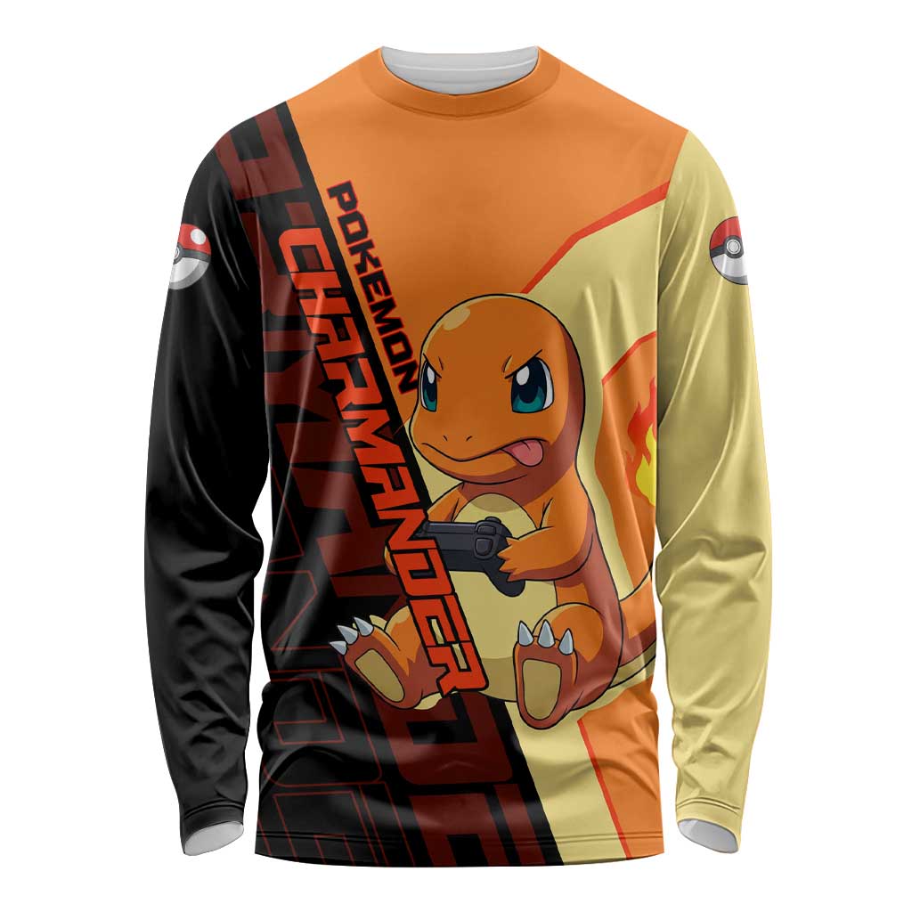Charmander Poké Long Sleeve Shirt Playful Retro Anime Style