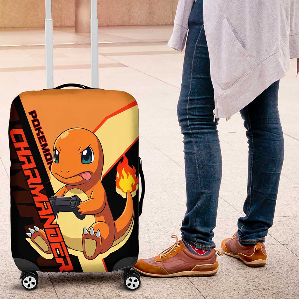 Charmander Poké Luggage Cover Playful Retro Anime Style