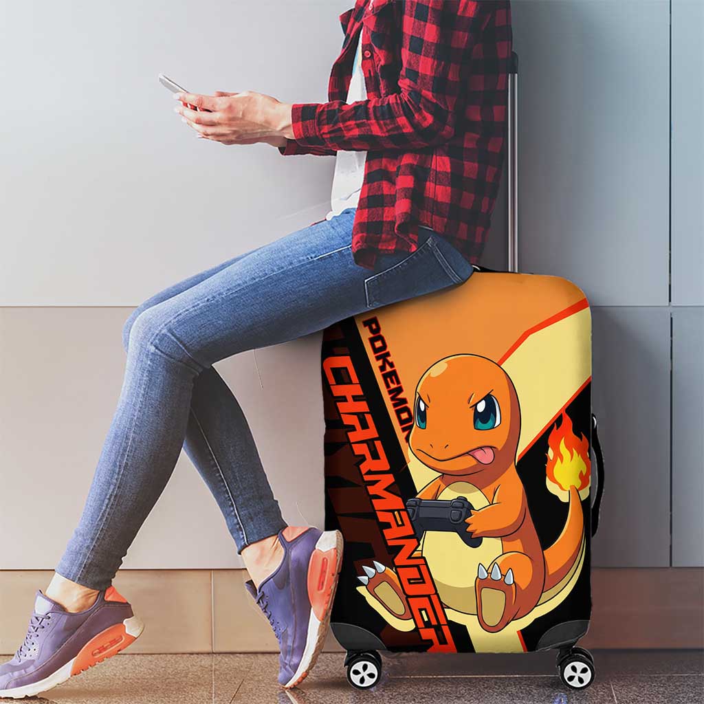 Charmander Poké Luggage Cover Playful Retro Anime Style