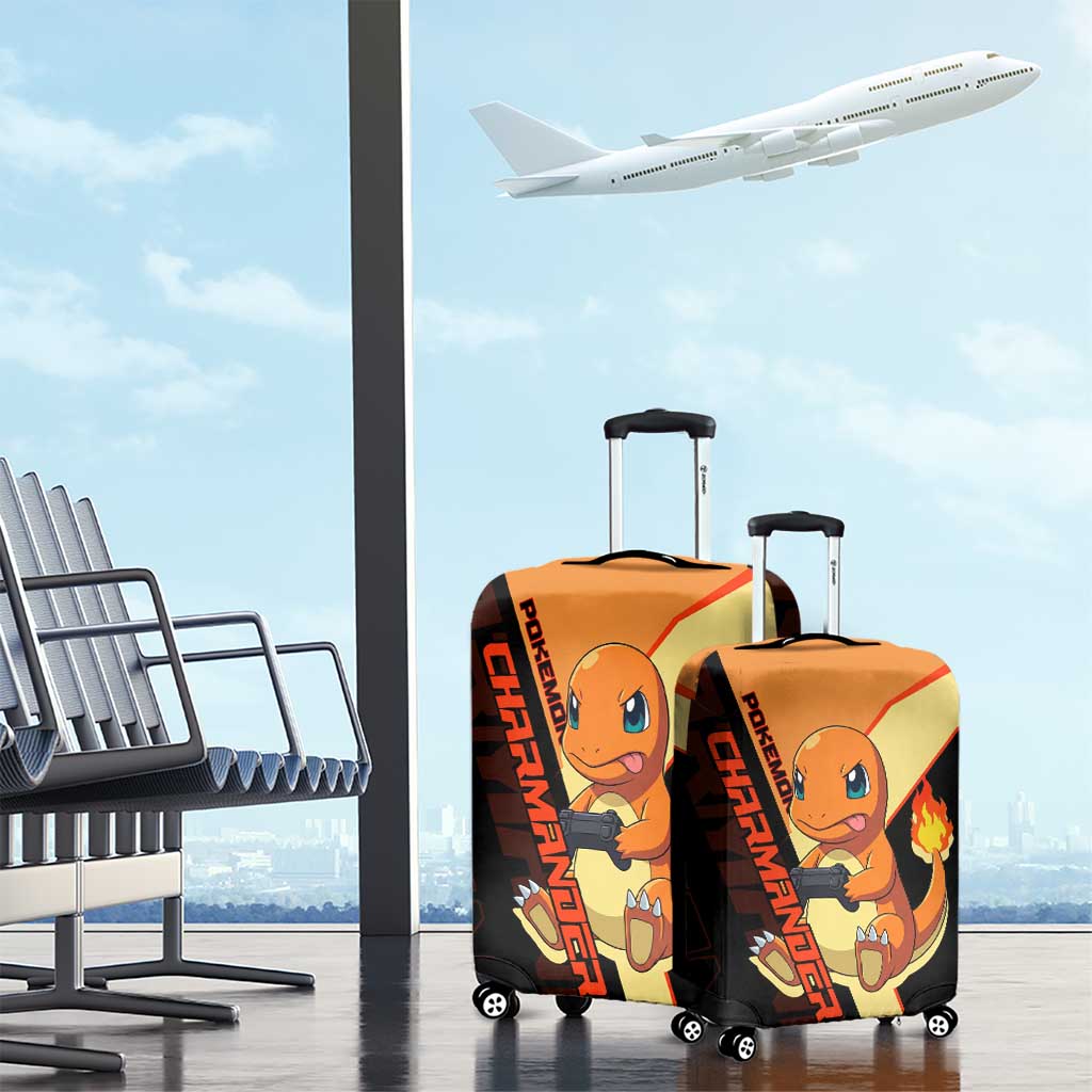 Charmander Poké Luggage Cover Playful Retro Anime Style