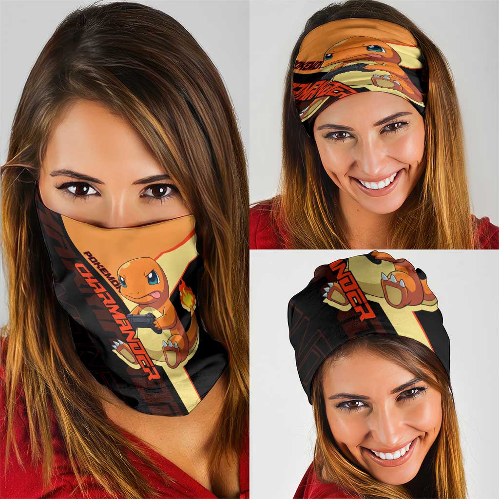Charmander Poké Neck Gaiter Playful Retro Anime Style